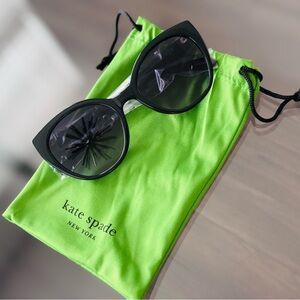 NWT KATE SPADE Samantha/S Black Cat Eye Sunglasses
